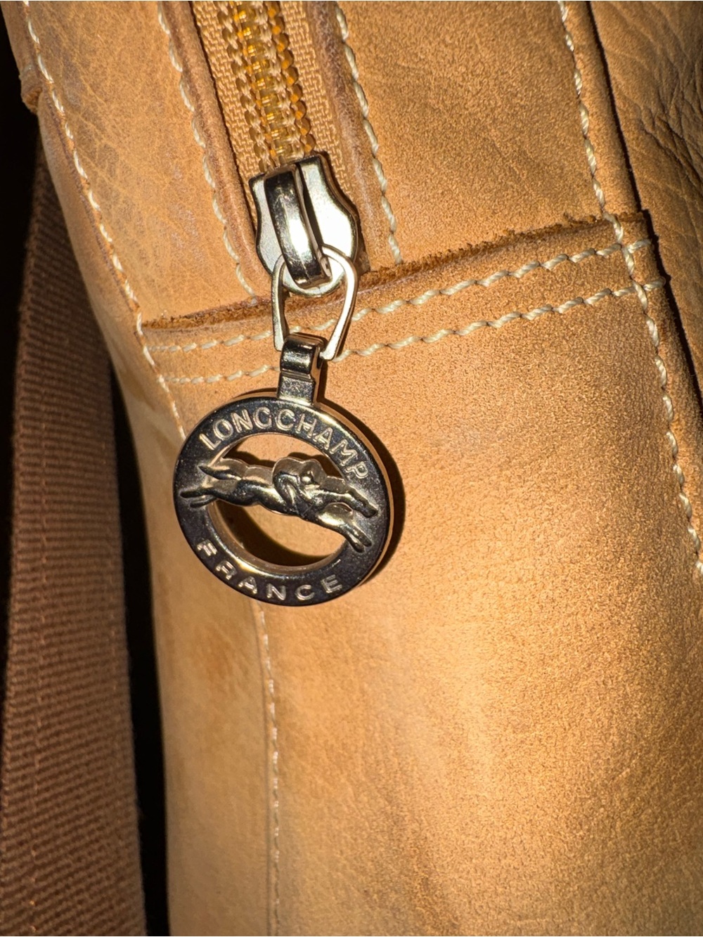 Vintage Longchamp x Mercedes Tan Leather Backpack - Picture 15 of 15